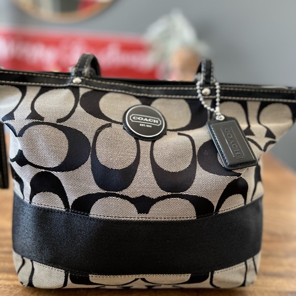 COACH-Zip top Tote - Picture 1 of 5